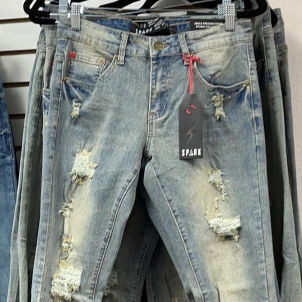 Sparks Mens Straight Leg Jeans